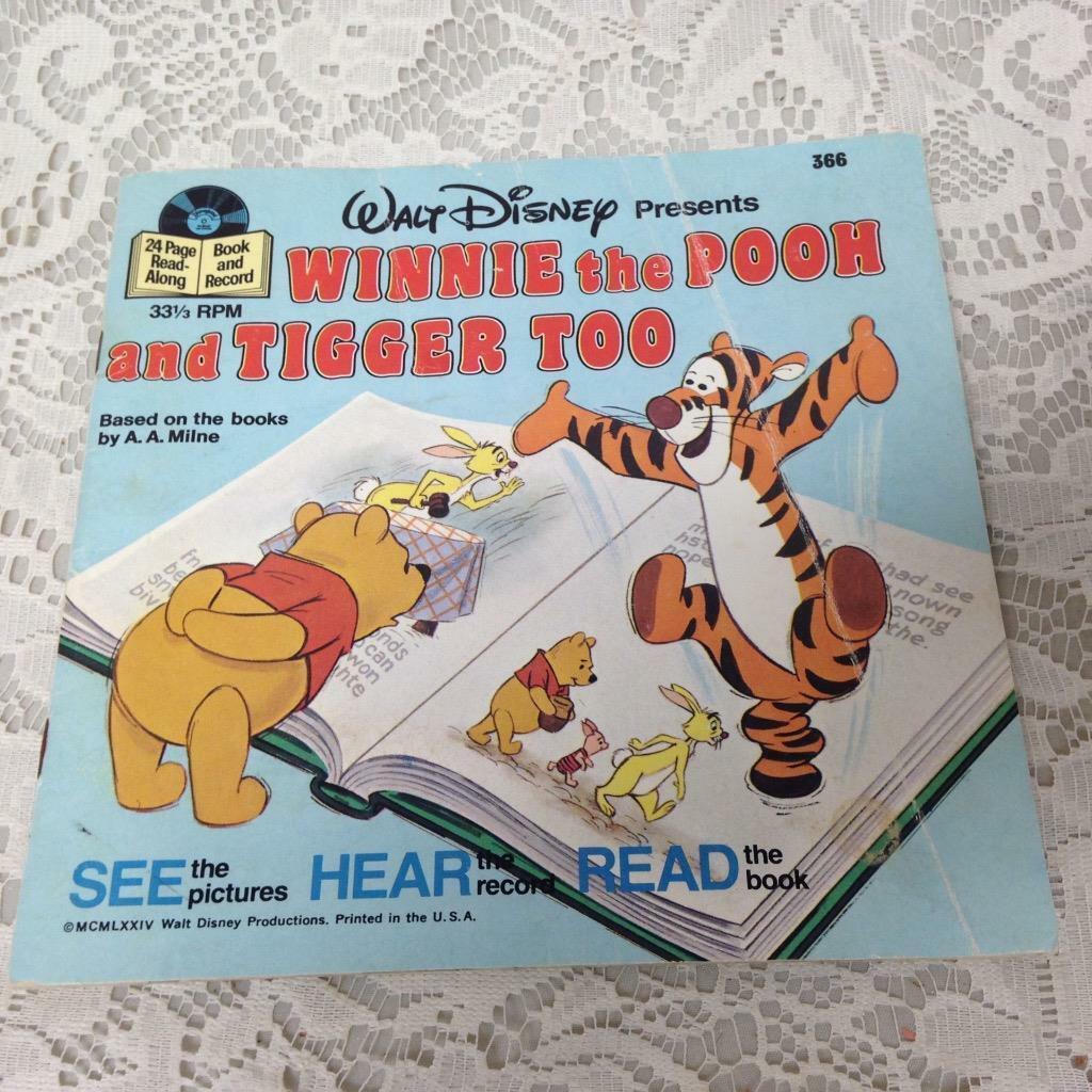 Vintage,1974 Walt Disney Prod., Winnie the Pooh Read Along Book-No ...