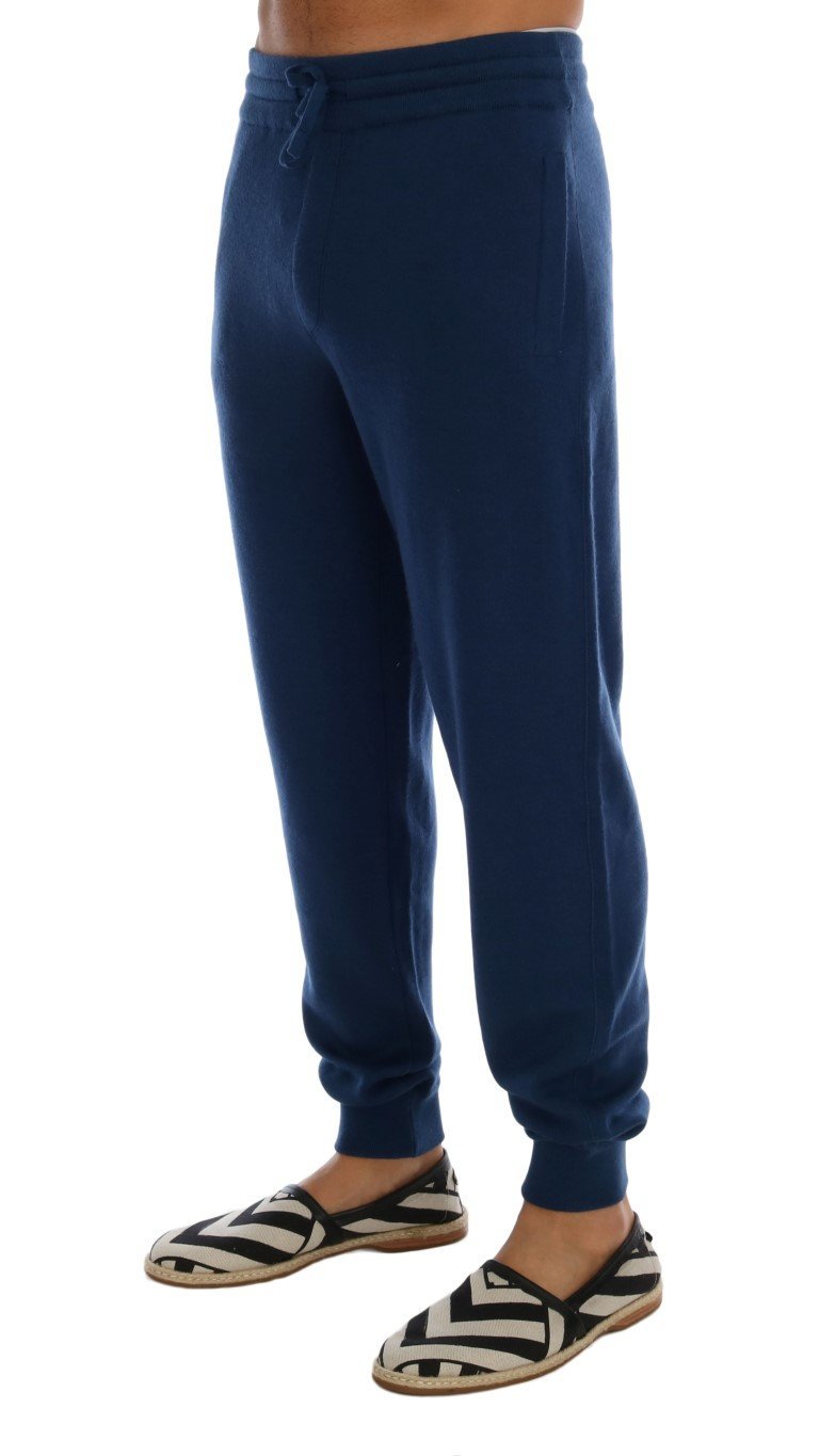 Blue Cashmere Gym Sport Pants - Fashion