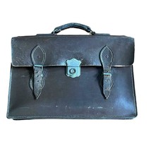 Pelle Vintage da Lavoro Ufficio Borsa/Briefcase. V. B. Vera Pelle 1950&#39;s - $232.85