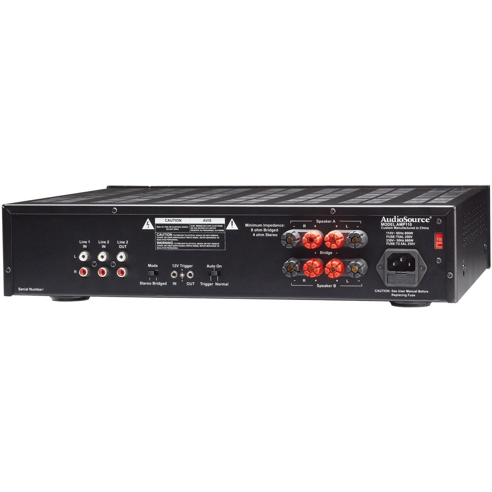 AudioSource AMP110 2 Channel Power Amplifier 225W Mono Bridged / 75W