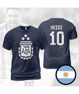 Argentina Messi Signature Champions 3 Stars FIFA World Cup 2022 Navy T-S... - $29.99+