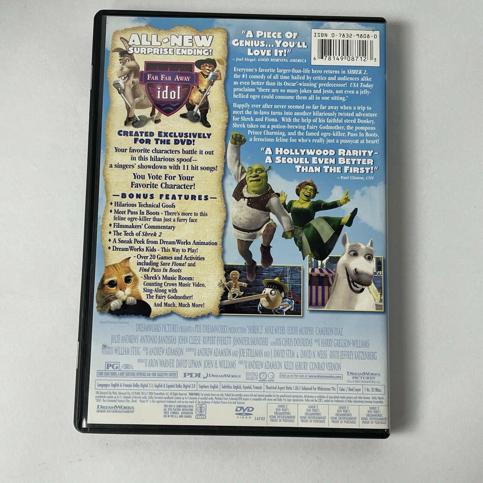 Shrek 1, Shrek2 And Shrek 3 Dvd Lot - DVD, HD DVD & Blu-ray