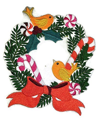 Custom Festival Christmas Wreath Embroidered Iron on/Sew Patch [5.534.85] [Mad