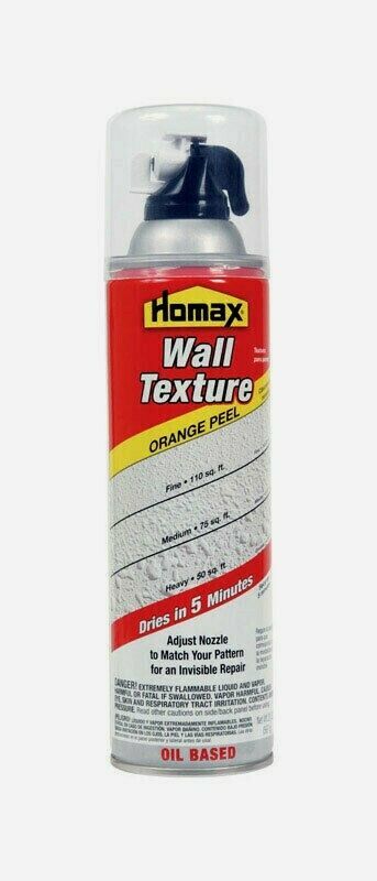 Homax WALL TEXTURE 20 oz. White ORANGE PEEL Adjust Nozzle OIL-BASED Easy 4055-06