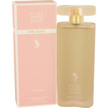 Estee Lauder Pure White Linen Pink Coral Perfume 3.4 Oz Eau De Parfum Spray image 2