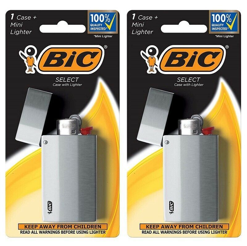 BIC Select Metal Case with Mini Lighter, 2-Pack-Free Shipping