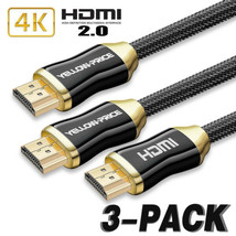 3 Pack 4K HDMI Cable 10ft, Support 18Gbps 4K UHD/HDR/HDTV/3D IMAX/Dolby ... - $53.34
