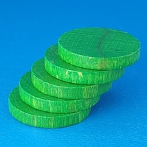Agricola Board Game 5 Family Members Discs Green Wood Replacement Game Piece - $5.99