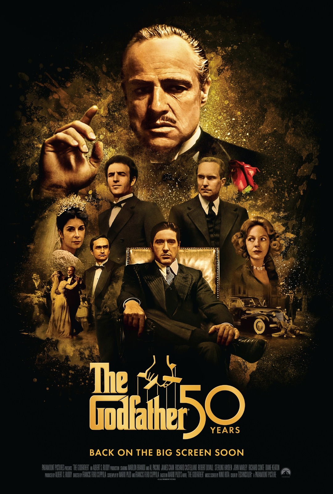  the godfather 50th anniversary movie poster art film print size 24x36 