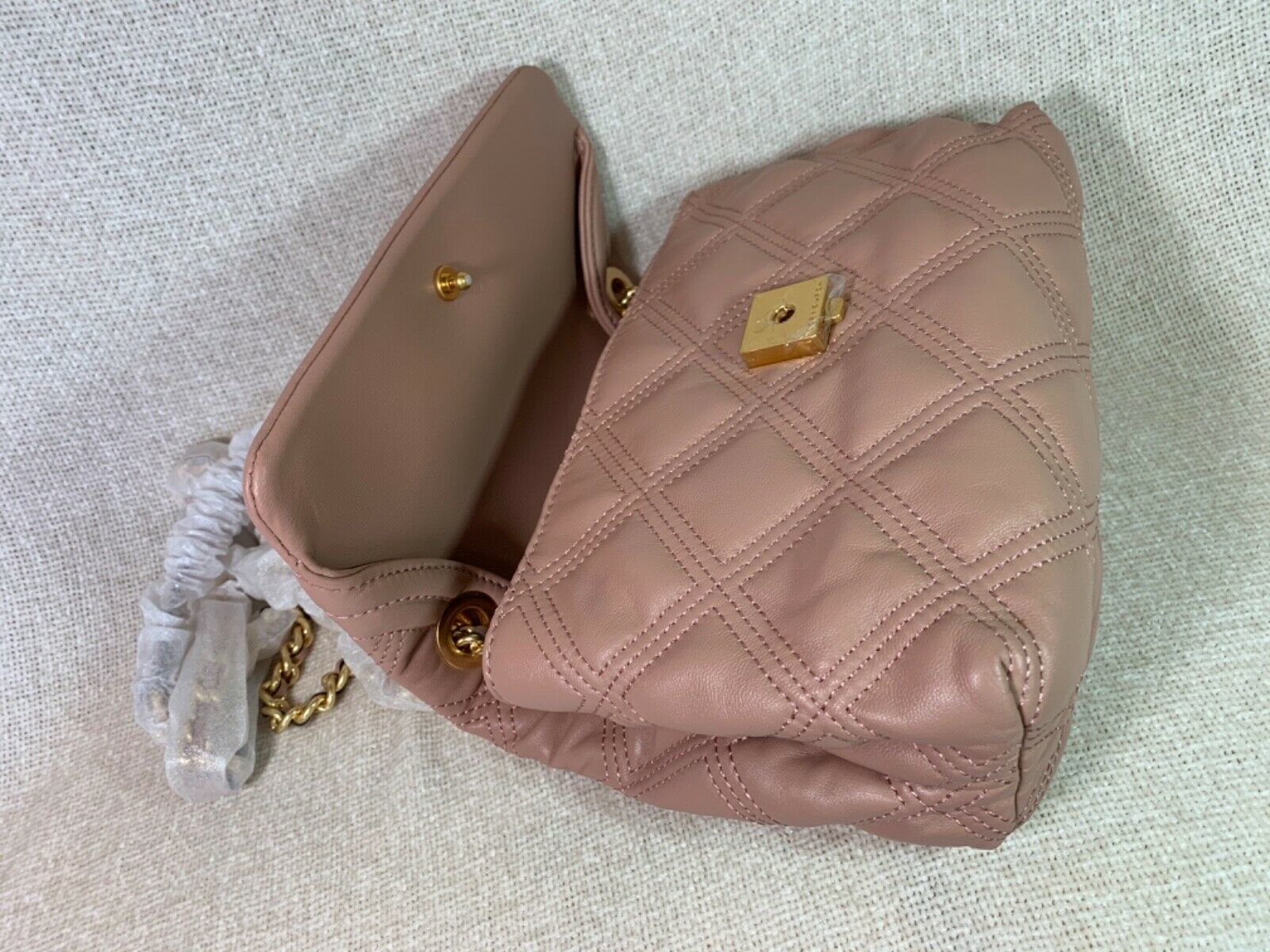 NWT Tory Burch Pink Moon Soft Fleming Small Convertible Shoulder Bag