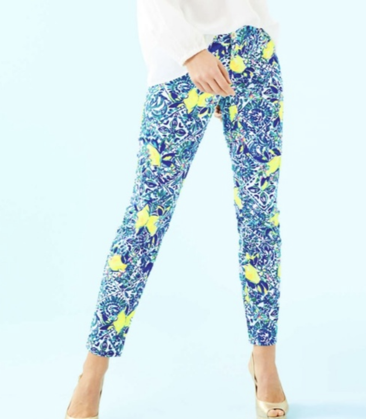 Lilly Pulitzer KELLY Skinny Ankle Pants Resort Zest for Life - Size 8