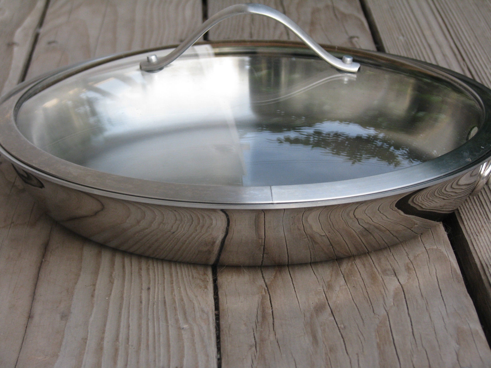 CALPHALON 12” Stainless Steel Skillet Pan with Glass Lid 1392 NOT
