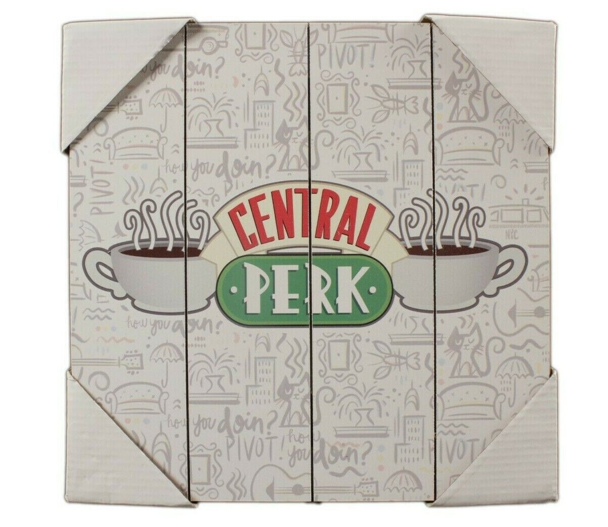 Primary image for Central Perk Wood Plaque Sign Friends Easel Back 10 X 10