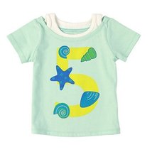 Sea Shells Pure Cotton Infant Tee Baby Toddler T-Shirt GREEN 80 CM (12-18M)