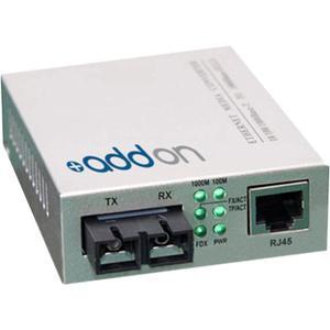 AddOn 10-100-1000Base-TX(RJ-45) to 1000Base-MX(SC) MMF 1310nm 2km Media Converte