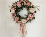 Ath door hanging wall window decoration wreath holiday festival wedding decor 40cm thumb155 crop