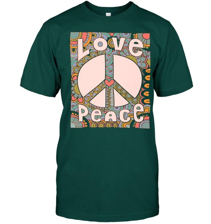 PEACE SIGN LOVE T Shirt 60s 70s Tie Die Hippie Costume Shirt - T-Shirts ...