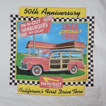 Vintage 1998 In-N-Out Burger California 50th Anniversary T Shirt 3XL Han... - $19.96