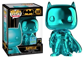 Funko Pop Batman Teal Chrome #144 Summer Convention Limited Edition image 2