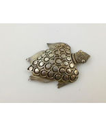 TURTLE Pin in Sterling Silver - 1 3/4 inches - highly detailed - £53.64 GBP
