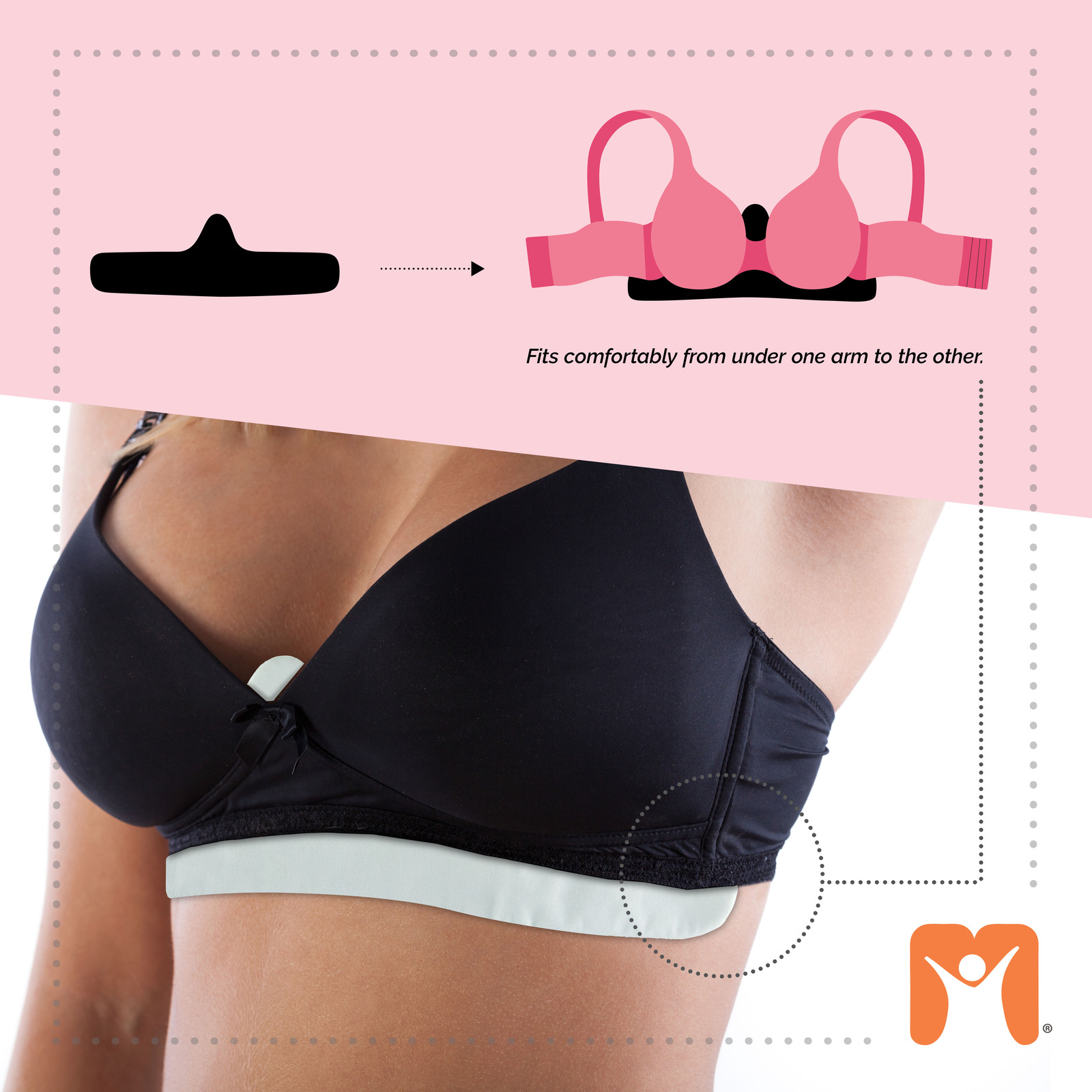 100% Cotton Bra Liner 9-pack: White - Xl From More Of Me To Love Max 