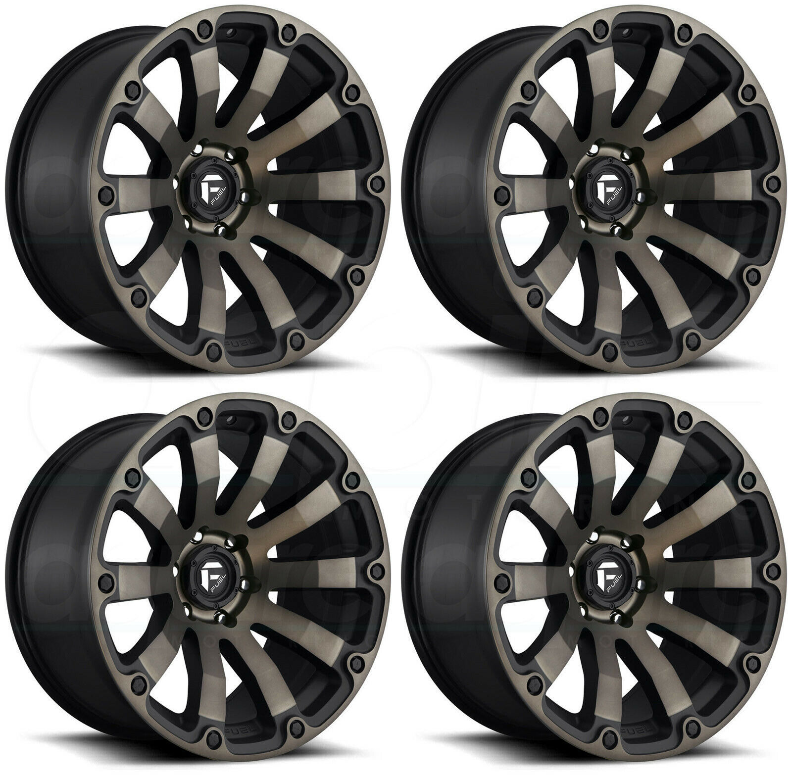 20x9 Fuel D636 Diesel 6x5.5/6x139.7 20 Matte Black Tint Wheels Rims Set ...