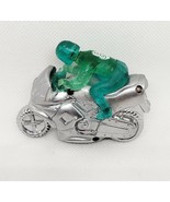 Brilliance Green Rider Silver Motorcycle Design Refillable Soft Flame Li... - $8.90