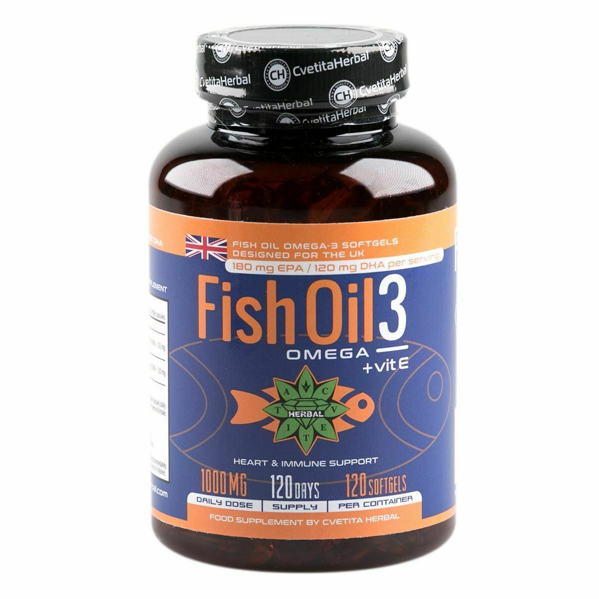 Zinc Citrate + Fish Oil 120 With Omega3 EPA DHA Vitamin E