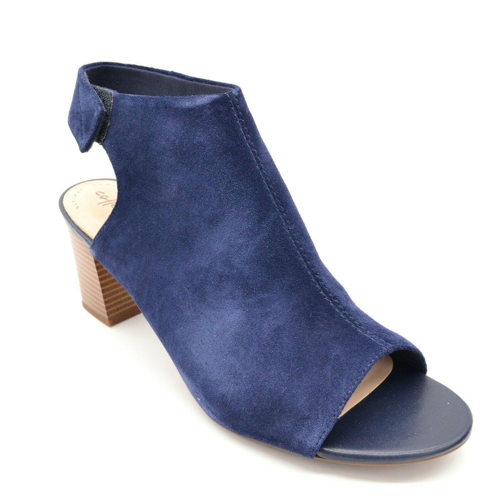 clarks blue suede sandals