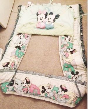 minnie mouse crib bumper pads