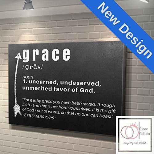 Cute Scriptures Wall Art Grace Definition - Premium Quality Gallery