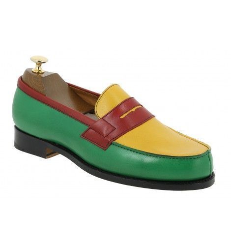 NEW Handmade Men's Multi Color Shoes, Men's Leather Loafer Slip On Moccasins Sho