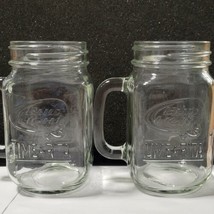 Mason Jar Bud Light Lime-A-Rita Glasses Mugs Budweiser 5-1/4''Tall Embossed Pint - $14.00