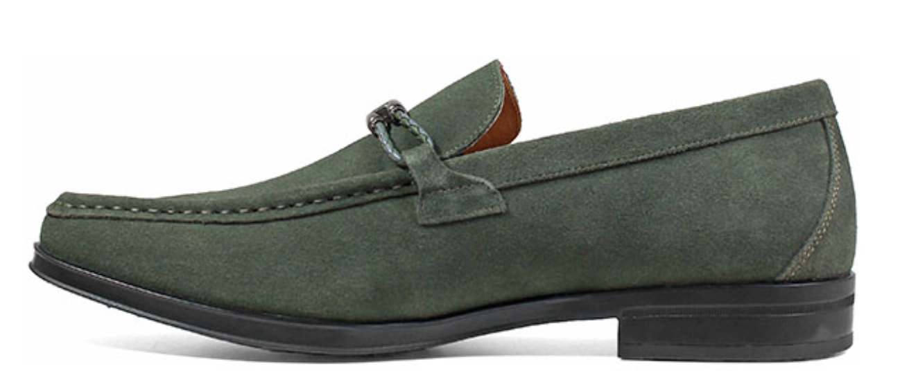 Stacy Adams Casual Shoes Neville Dark Green Suede 25224-301 - Dress/Formal
