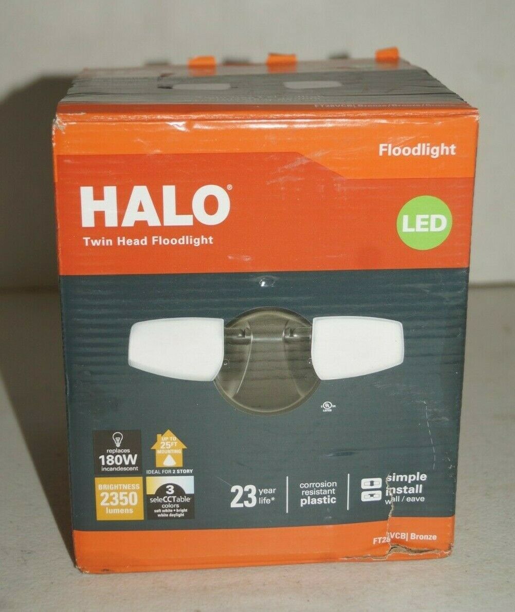 Halo Bronze Color Temperature Selectable LED Floodlight Fixture FT28VCB