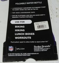 NFL Licensed Minnesota Vikings Reusable Foldable Water Bottle image 4