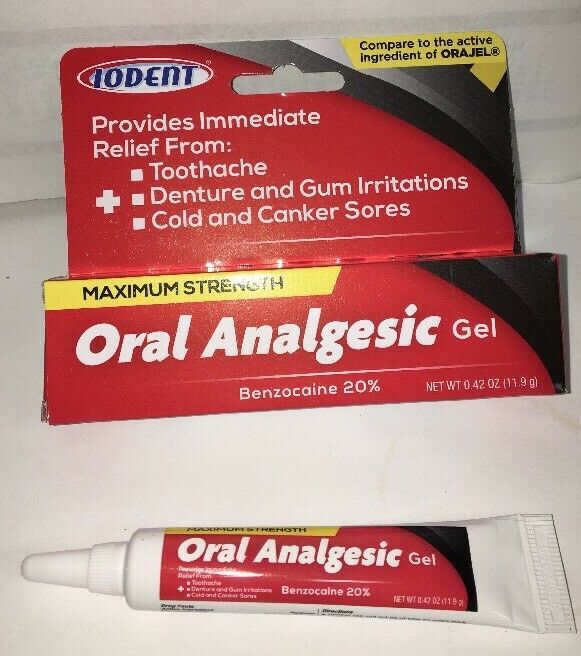 (1) Iodent Maximum Strength Oral Analgesic Gel ToothAche Teething Mouth