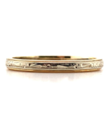 14k White and Yellow Gold Wedding Band Ring Jewelry Size 6 (#J5881) - $222.75