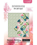 Moda Moody Bloom ROSE BUDS CJP 2003 - 70&quot; x 80&quot; Quilt Pattern - $11.87