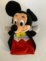 Vintage Disney Mickey Mouse Plush Hand Puppet Full Size 10 1/2” Soft Toy - $38.79