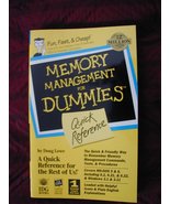 Memory Management for Dummies Quick Reference Lowe, Doug - $4.70