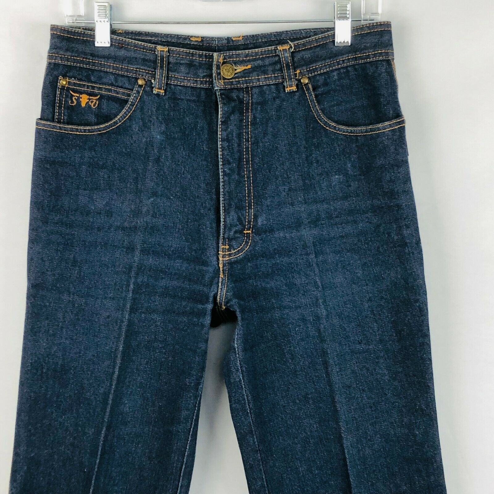 Vintage Sergio Valente Mens 32 X 36 Dark Jeans Actual 30 X 31 3/4 - Jeans