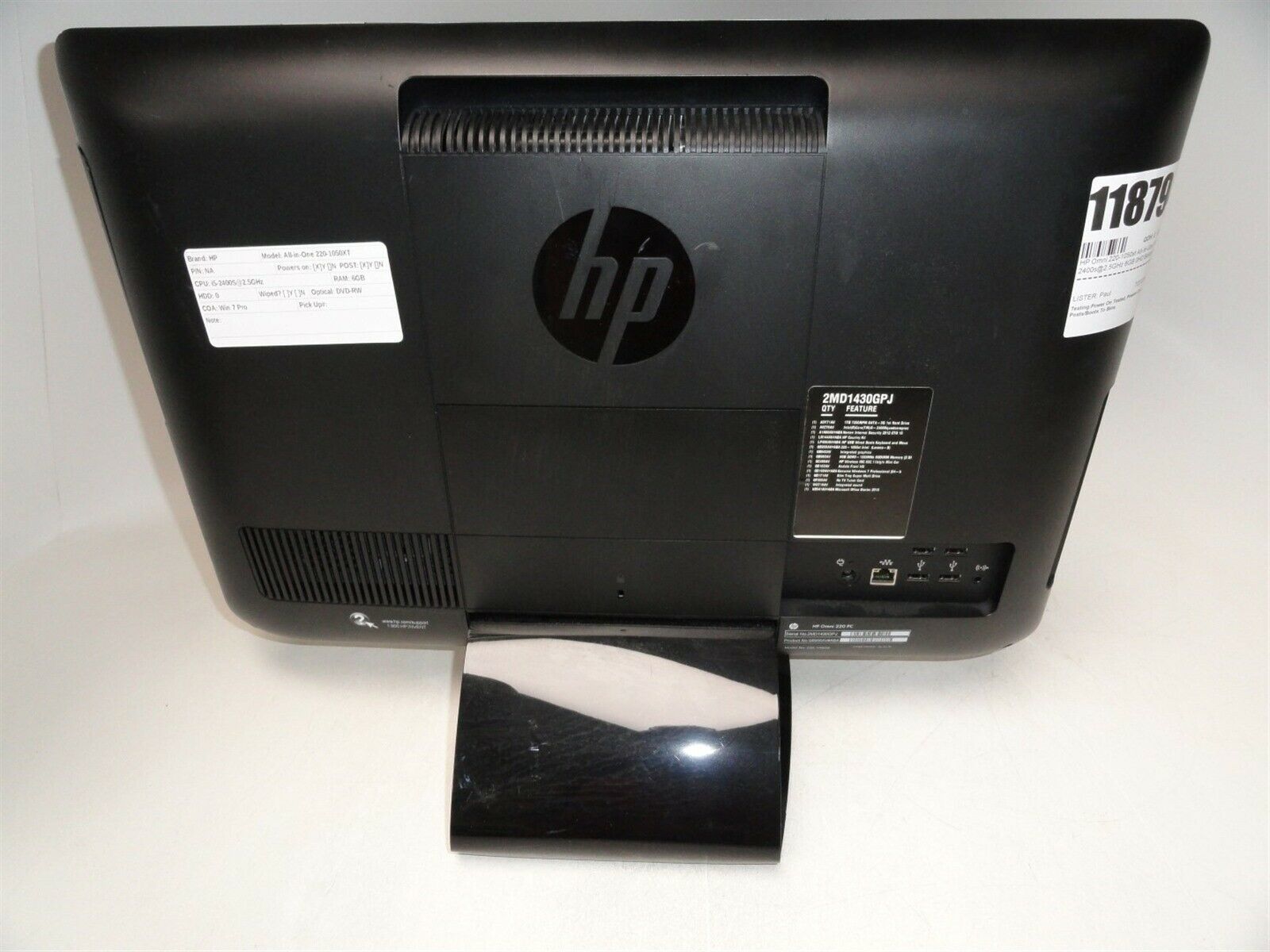 HP Omni 2201050xt AllInOne PC Core i52400s2.5GHz 6GB 0HD Boots w