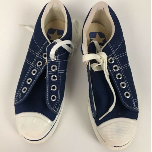 1970s Boys Converse Shoes / NOS Blue Basketball Shoes Blue Label / Boys ...