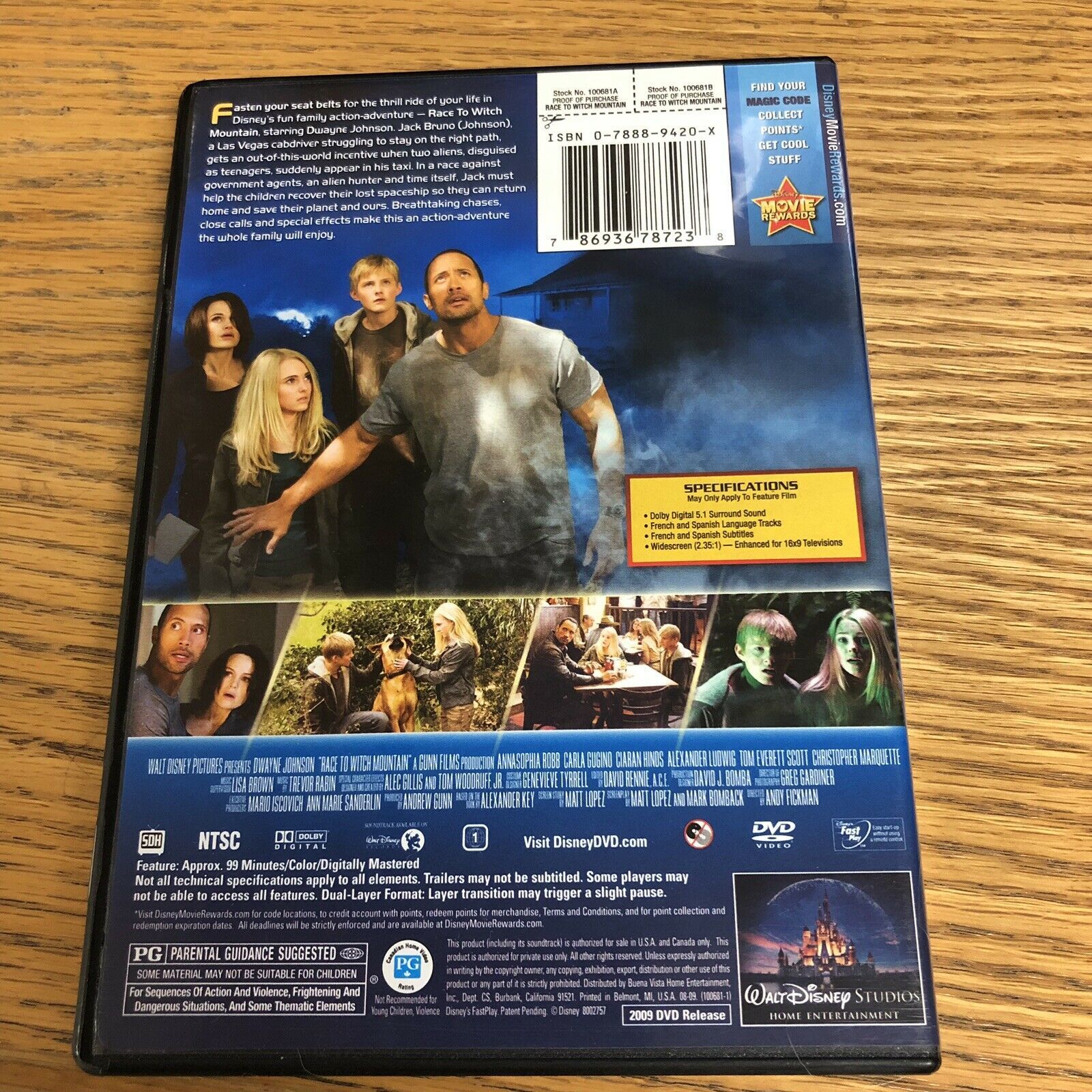 Race to Witch Mountain (DVD, 2009) Walt Disney The Rock Annasophia Robb ...