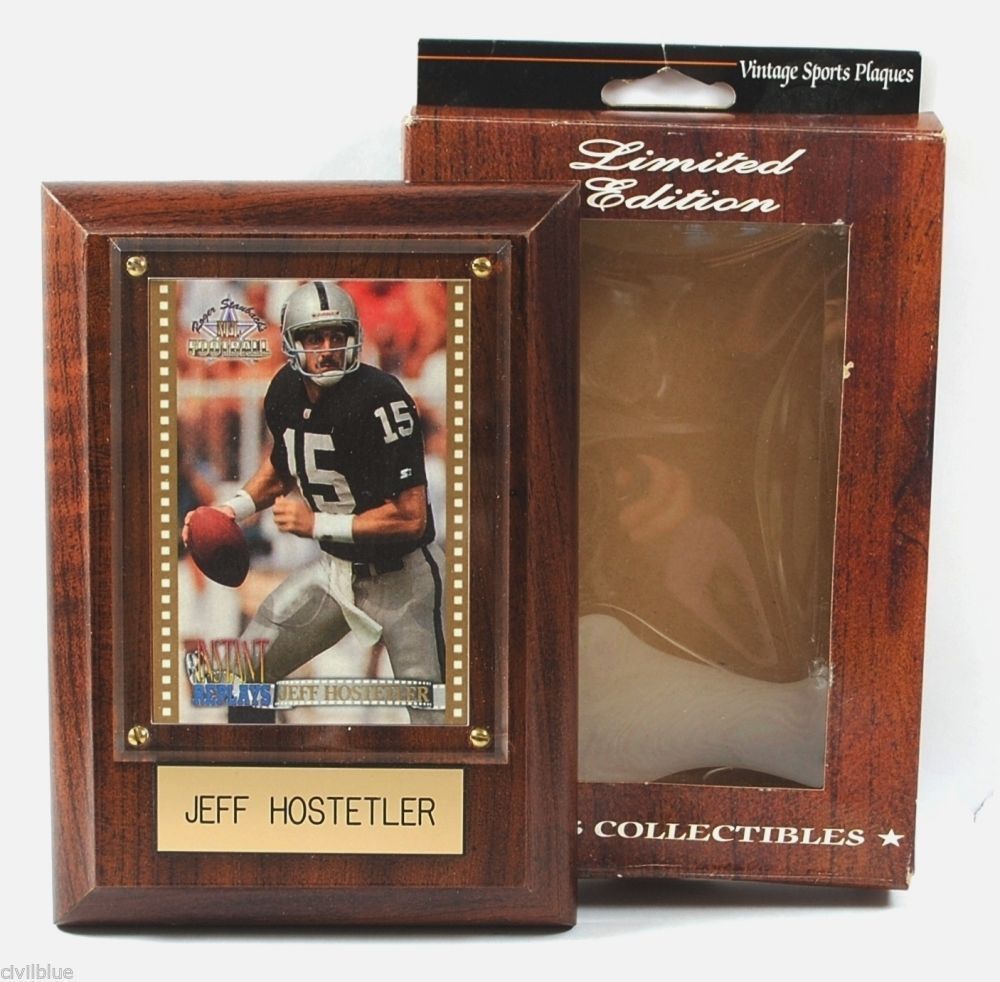 Primary image for Jeff Hostetler Limited Edition Hologram Plaque Sports Collectibles NFL 4x6 Box