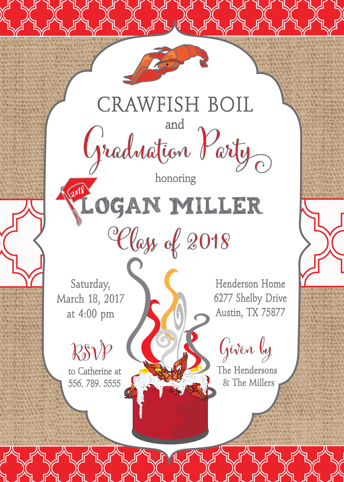 Crawfish Boil Graduation Party And 50 Similar Items