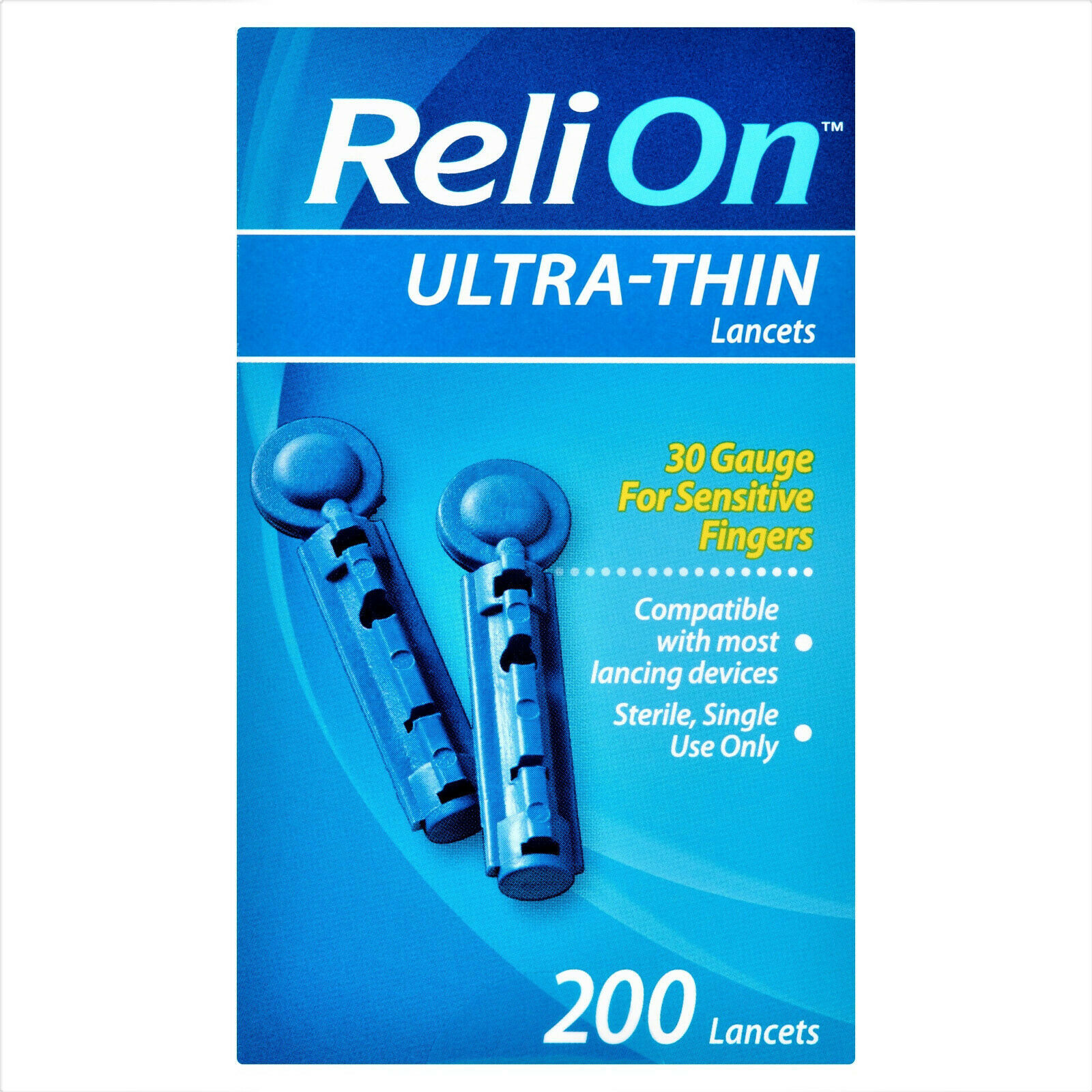 ReliOn Ultrathin Lancets 200 Lancets 30 Gauge Lancets