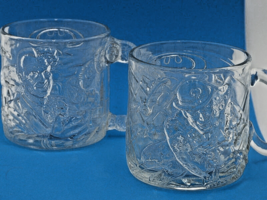 McDonald's Batman Forever "The Riddler"  & "Two face" Clear Coffee  Cup 1995 - $17.33