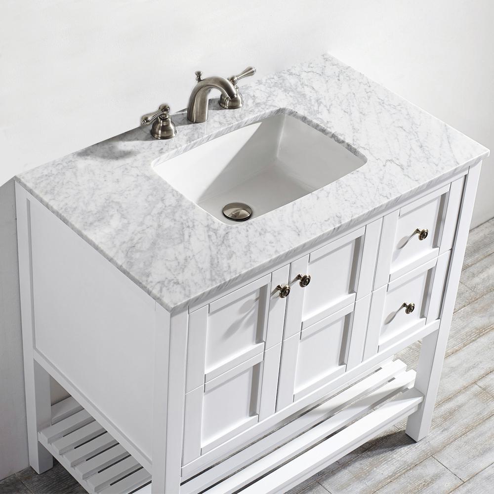 ROSWELL Bathroom Vanity Top 36 in. W x 22 in. D x 35 in. H Single Sink